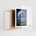 Plakat w ramie 40x50 - Mistrzowskie spojrzenie na Ziemię - ziemia, kosmos - rama drewno