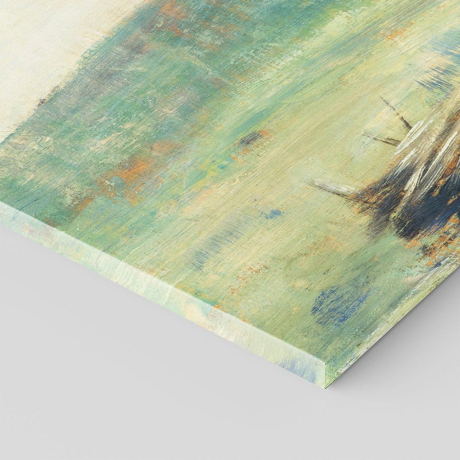 Obraz na płótnie 70x50 - "Pejzaż w Saint-Ouen" (1886–1888) Georges Seurat - Repodukcja - reprodukcja, obraz na płótnie