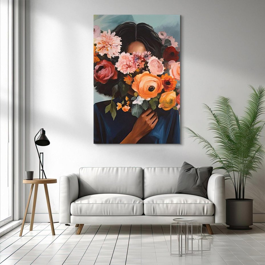 Obraz na płótnie 50x70 - Ukryte Emocje - obraz, akwarela