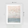 Plakat w ramie 40x50 - Obraz Starej Ściany z Delikatnymi Odcieniami - ściana, stara ściana - rama biała