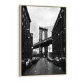 Obraz w ramie 70x100 - Ikona Miasta - Nowy Jork, most - rama drewno
