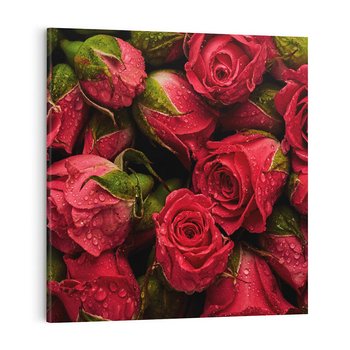 Obraz na płótnie 30x30 - Piękno róż: delikatność natury - róże, kwiaty