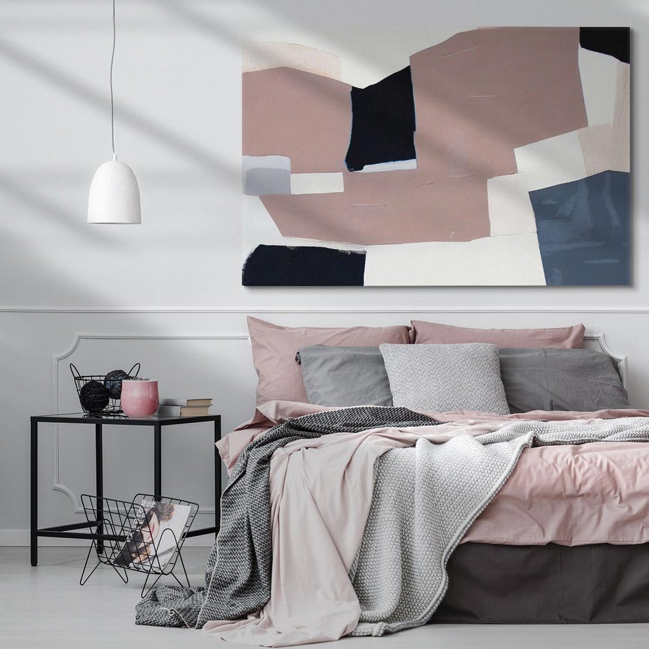 Obraz na płótnie 70x50 - Wyrażona cisza abstrakcji - abstrakcyjne, nieregularne kształty