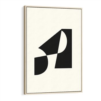 Obraz w ramie 80x120 - Rozświetlony Cień - abstrakcyjna sztuka, geometria - rama drewno