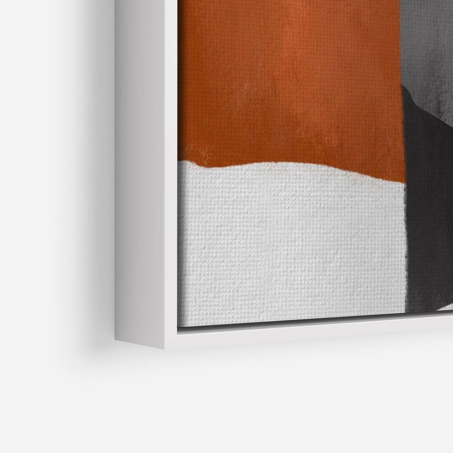 Obraz w ramie 120x80 - Nowoczesna geometria - nowoczesny, geometryczny - rama biała