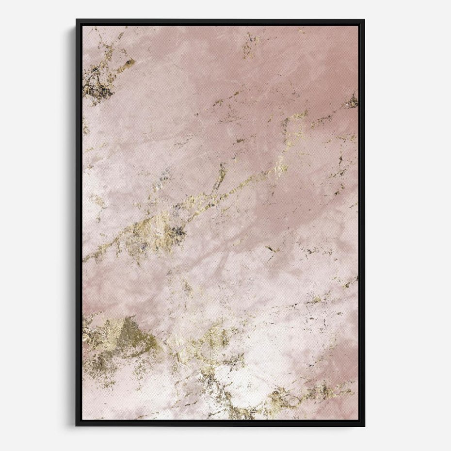 Obraz w ramie 50x70 - Piękno w Szczegółach - marmur, złoto - rama czarna
