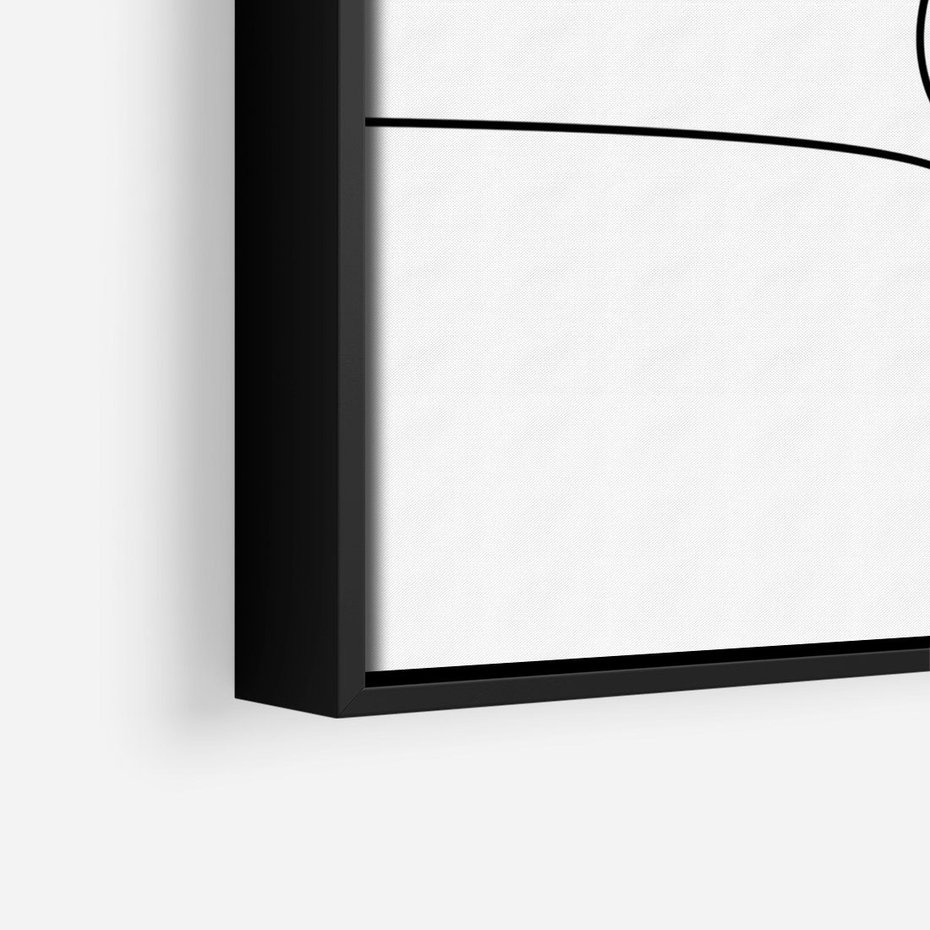 Obraz w ramie 70x100 - Linie Wewnętrznej Refleksji - line art, szkic - rama czarna