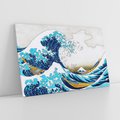 Obraz na płótnie 70x50 - Wzburzone Morze - wielka fala w kaganawie, Hokusai