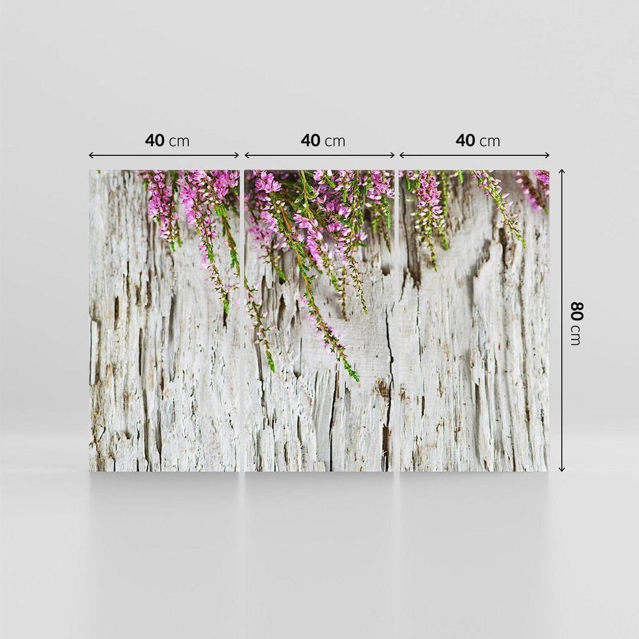 Obraz na płótnie 120x80 - Fioletowe Wrzosy - wrzosy, fiolet