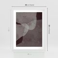 Plakat w ramie 40x50 - Obce Odcienie - mroczny plakat, nowoczesne wnętrza - rama biała