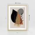 Plakat w ramie 30x40 - Wibracje Barw Ziemi - abstrakcyjny obraz, dziwne formy - rama drewno