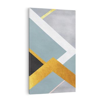 Obraz na płótnie 80x120 - Geometryczne Elementy - geometryczne kształty, elementy złota