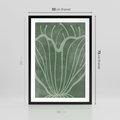 Plakat w ramie 50x70 - Zieleń Kształtująca Spokój - zielony plakat, roślinne inspiracje - rama czarna
