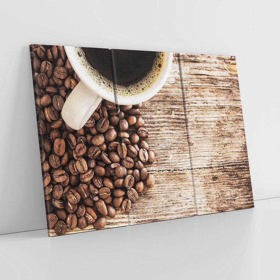 Obraz na płótnie 120x80 - filiżanka pełna aromatu - kawa, filiżanka