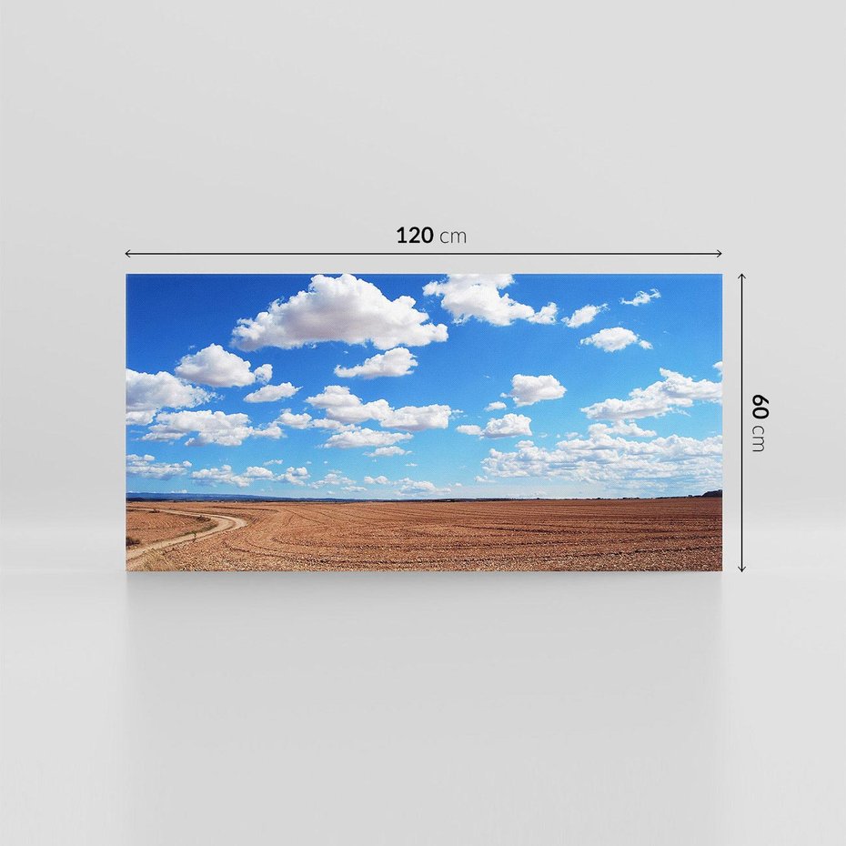 Obraz na płótnie 120x60 - Łąka - Niebo i chmury - łąka, niebo