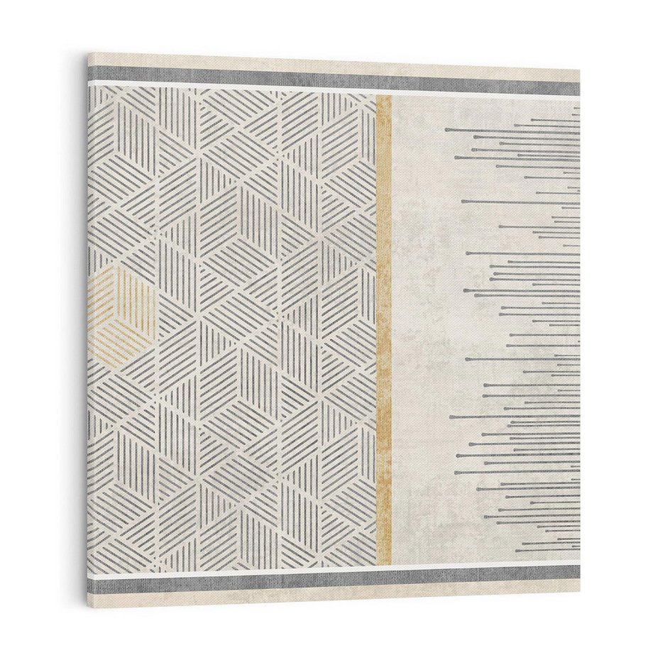 Obraz na płótnie 70x70 - Drobny Print Klasyki - geometryczne linie, styl mid century