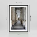 Plakat w ramie 50x70 - Uroki Kolumn - kolumny, architektura - rama czarna