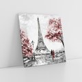 Obraz na płótnie 50x50 - Romantyczny Paryż - Paryż, Wieża