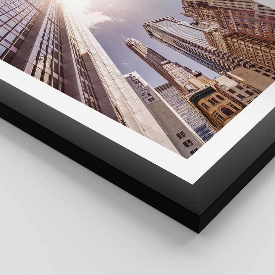 Plakat w ramie 30x40 - Oczami artysty - miasto, perspektywa - rama czarna