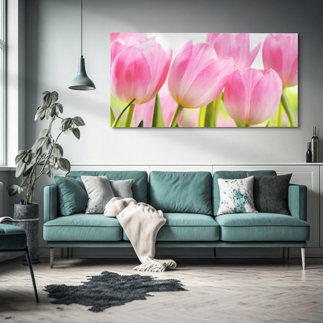 Obraz na płótnie 140x70 - Kwiaty w pełnym rozkwicie - kwiat, Kwiaty