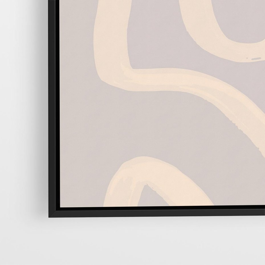 Obraz w ramie 50x50 - Nowoczesne Odbicia - minimalistyczny obraz, nowoczesny - rama czarna