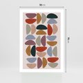 Plakat bez ramy 50x70 - Kolorowe Echo Boho - abstrakcyjny obraz, geometryczna kompozycja