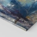 Obraz na płótnie 60x60 - Tekstura Kwiatu - olejny obraz, niebieski kwiat