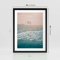 Plakat w ramie 30x40 - Turkusowe Uroki - niebieskie turkusowe morze, plaża - rama czarna