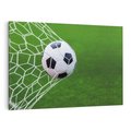 Obraz na płótnie 120x80 - Sportowa rywalizacja - bramka, piłka