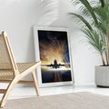 Plakat bez ramy 30x40 - Podróż samolotem w pejzaż - samolot, podróż