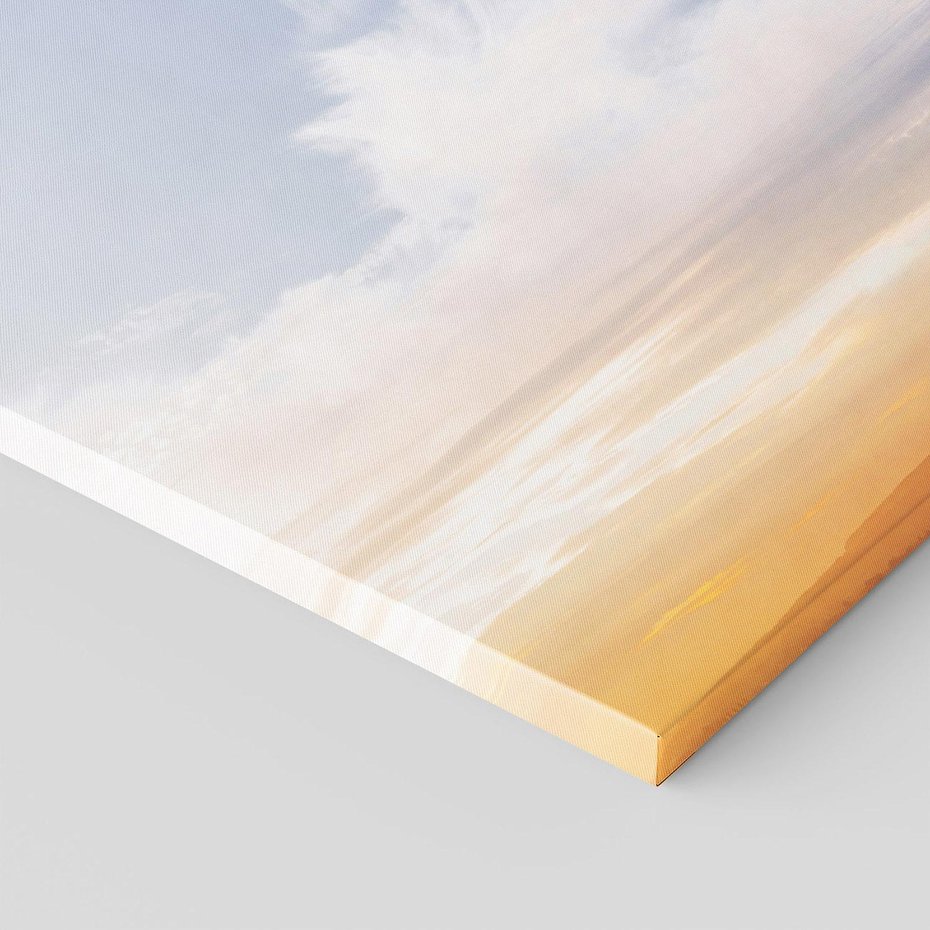 Obraz na płótnie 120x80 - Magia Chwili - pomost, zachód