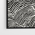 Obraz w ramie 50x50 - Migoczące Kontury - boho plakat, rycina - rama czarna
