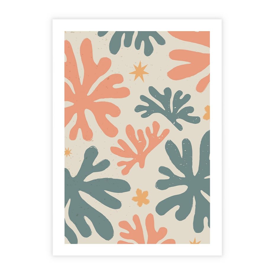 Plakat bez ramy 21x30 - Boho Wybuch - boho formy, kształty