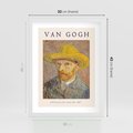 Plakat w ramie 30x40 - Autoportret van Gogha - van gogh, autoportret - rama biała