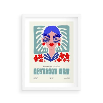 Plakat w ramie 30x40 - Podróżne Impulsy - abstrakcja, kobieta - rama biała