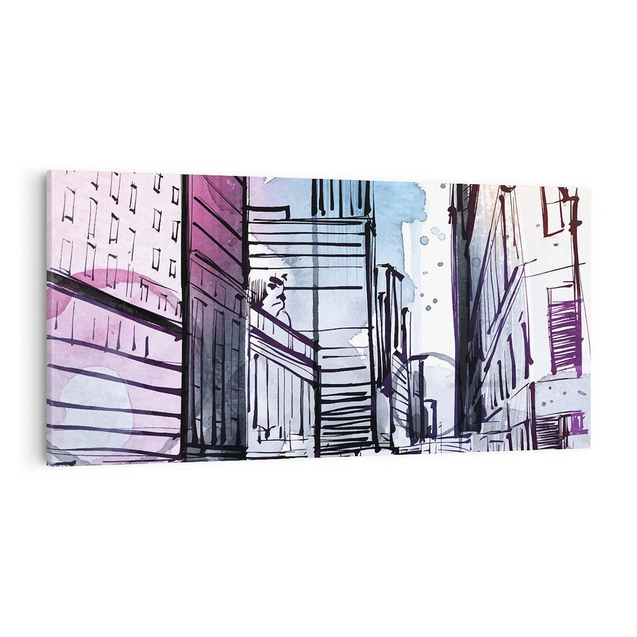 Obraz na płótnie 100x50 - Miasto ożywione pulsującym życiem - szkocja, miasto