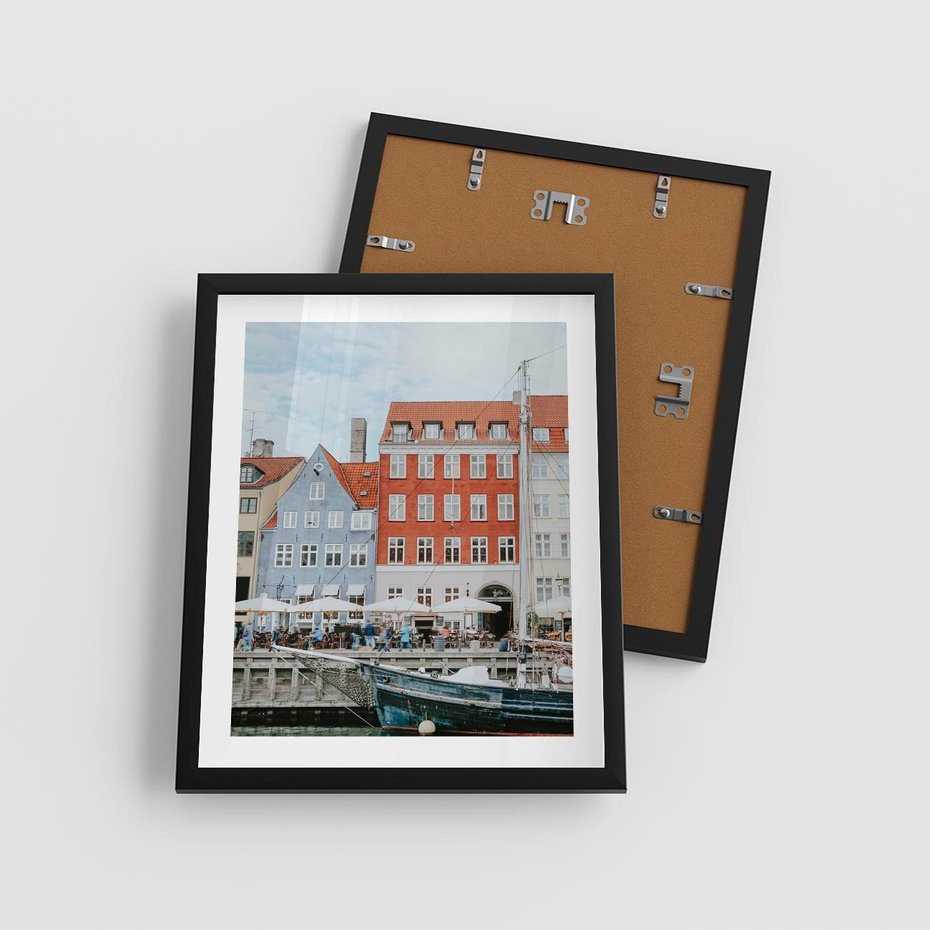 Plakat w ramie 40x50 - Miejska Dynamika - Dania, Kopehaga - rama czarna