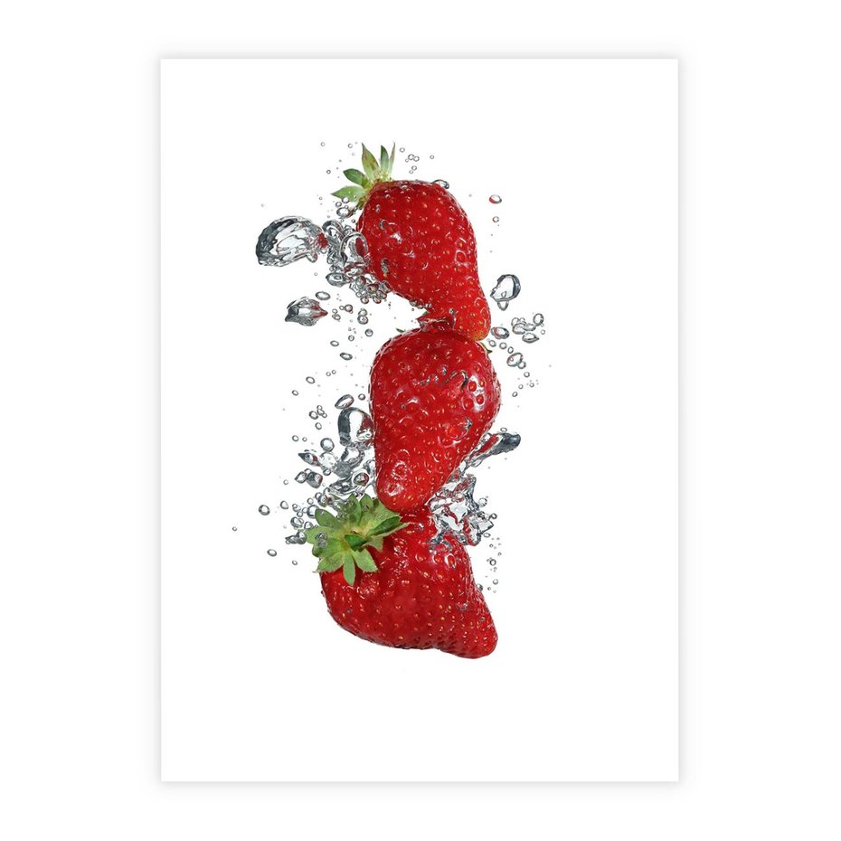 Plakat bez ramy 30x40 - Aromatyczne truskawki w pełnym rozkwicie - truskawki, owoce