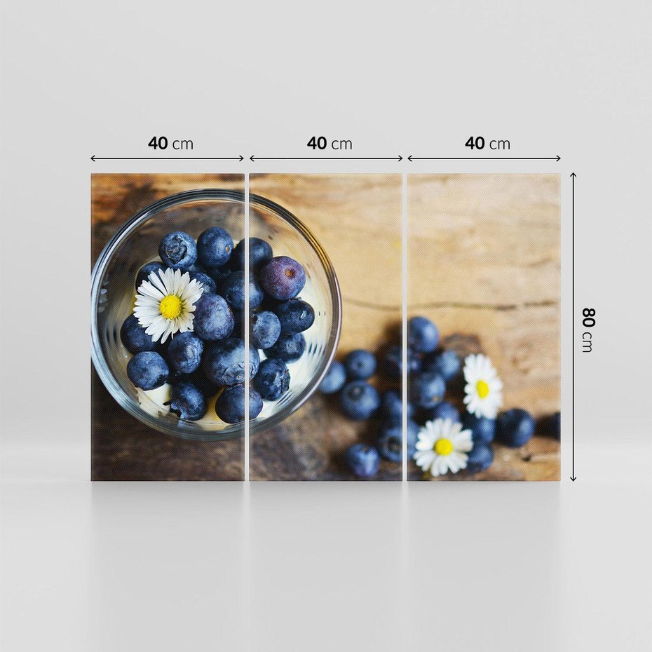 Obraz na płótnie 120x80 - Borówki - Owocowe Ukojenie - borówki, owoce