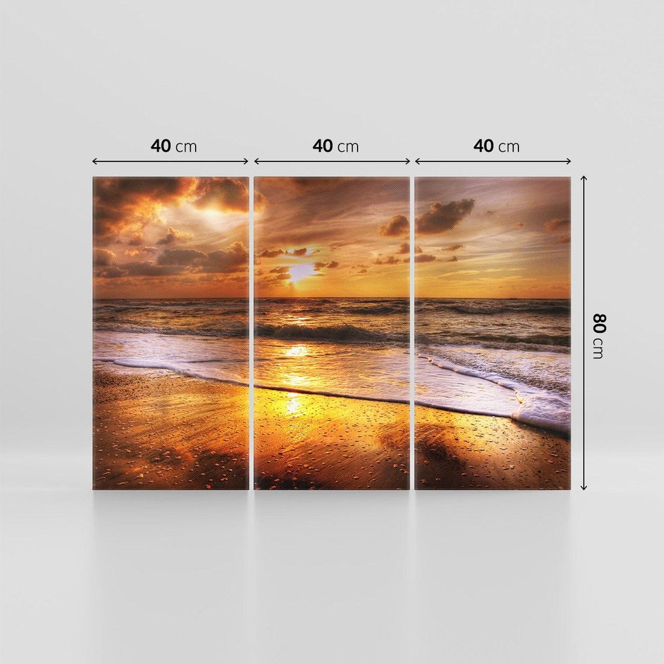 Obraz na płótnie 120x80 - Tropikalna wyspa nad oceanem - zachód, słońca