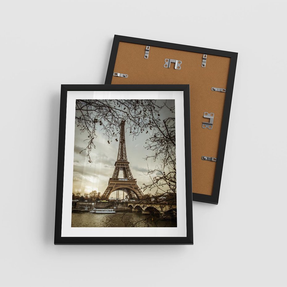 Plakat w ramie 40x50 - Uroczystość w Paryżu - Paryż, wieża - rama czarna