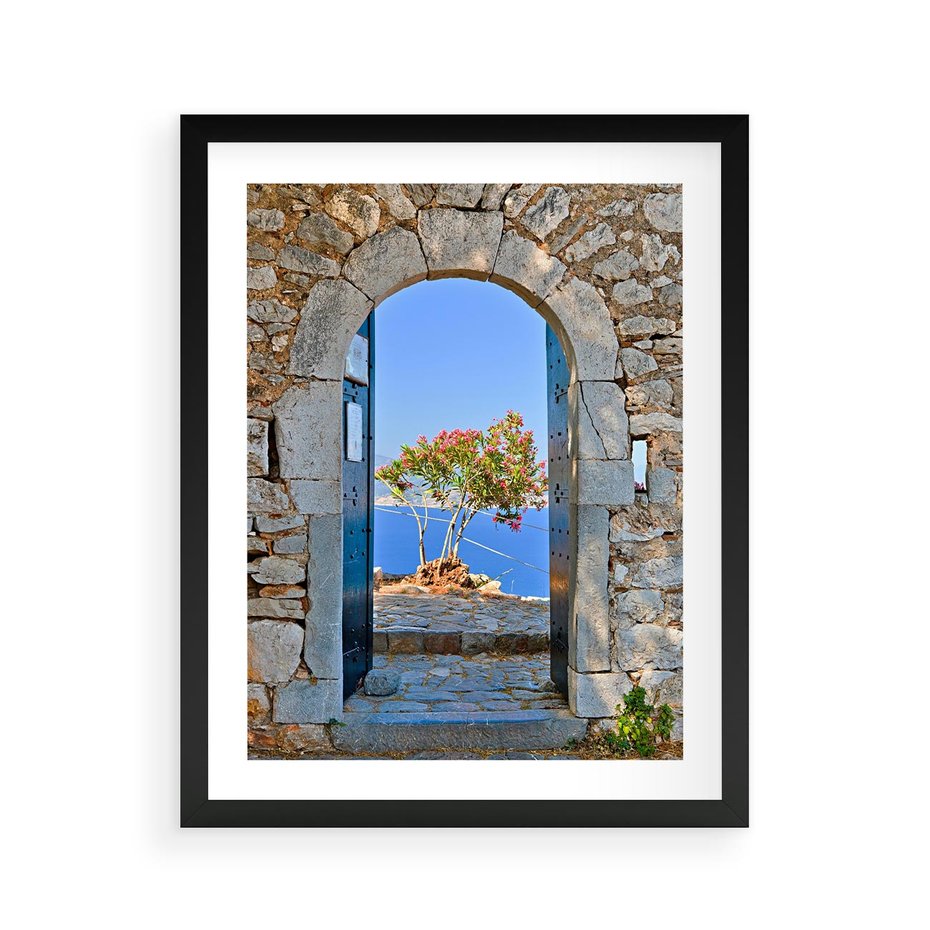 Plakat w ramie 40x50 - Perspektywa nad morzem - perspektywa, morze - rama czarna