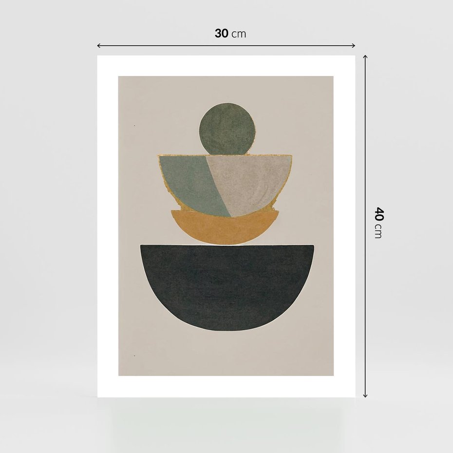 Plakat bez ramy 30x40 - Podróżne Refleksyjne Odbicia - abstrakcyjny obraz, kolory ciepłe