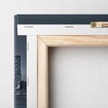 Obraz na płótnie 80x80 - Księżyc nad miastem nocą - księżyc, miasto