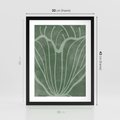 Plakat w ramie 30x40 - Zieleń Kształtująca Spokój - zielony plakat, roślinne inspiracje - rama czarna