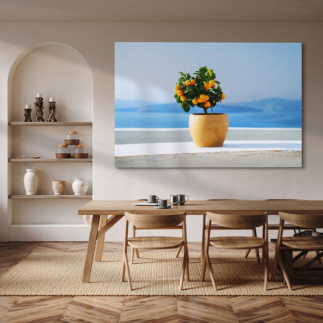 Obraz na płótnie 120x80 - Uroki Santorini - Santorini, Grecja