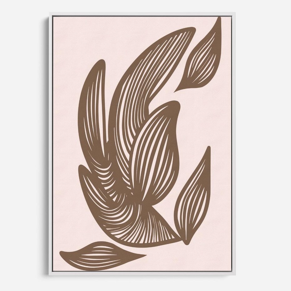 Obraz w ramie 80x120 - Nowoczesne Harmonie - skandynawski styl, plakat - rama biała