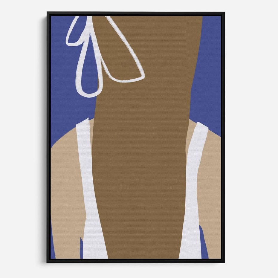 Obraz w ramie 70x100 - Kobieca Inspiracja - plakat retro, kobieta z kokardą - rama czarna