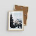 Plakat w ramie 30x40 - Góry, Las i Śnieg na Obrazie - góry, las - rama drewno