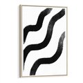 Obraz w ramie 80x120 - Wibracje Plam - abstrakcja, minimalizm - rama drewno
